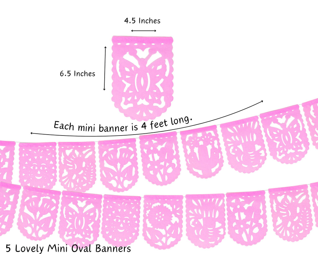 small pink Mexican party banner