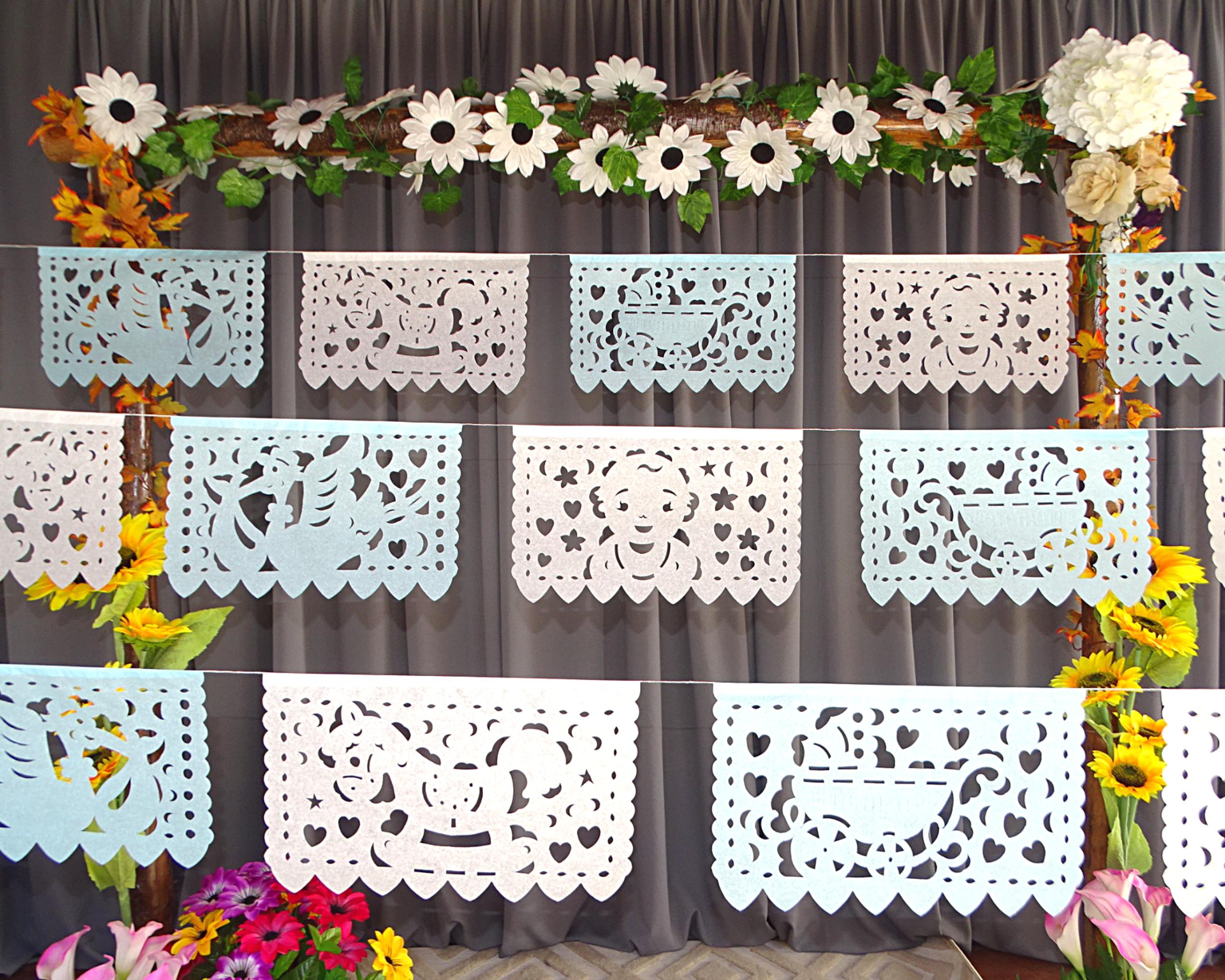 Baby Shower Fiesta, Baby Boy Baby Shower Papel Picado Banner