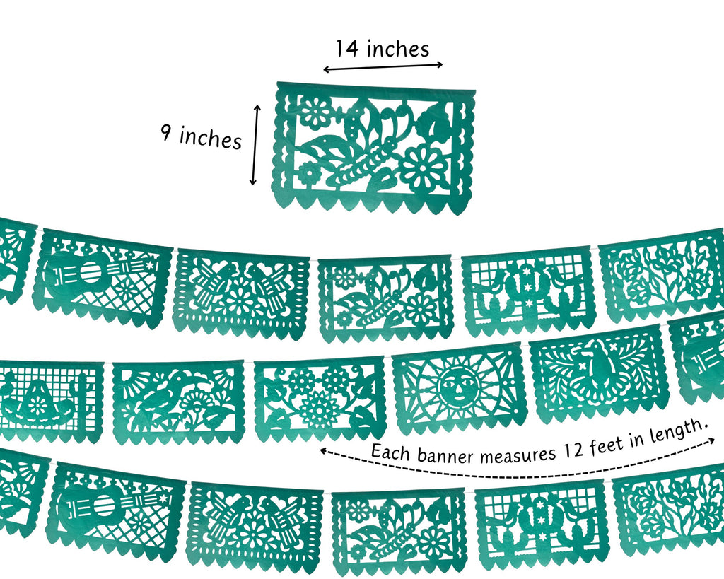 metallic tissue paper banners in shiney green color for parties, weddings, quineceaneras corporate events
