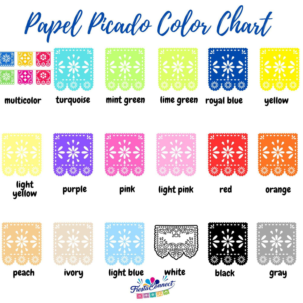 papel picado de un solo color