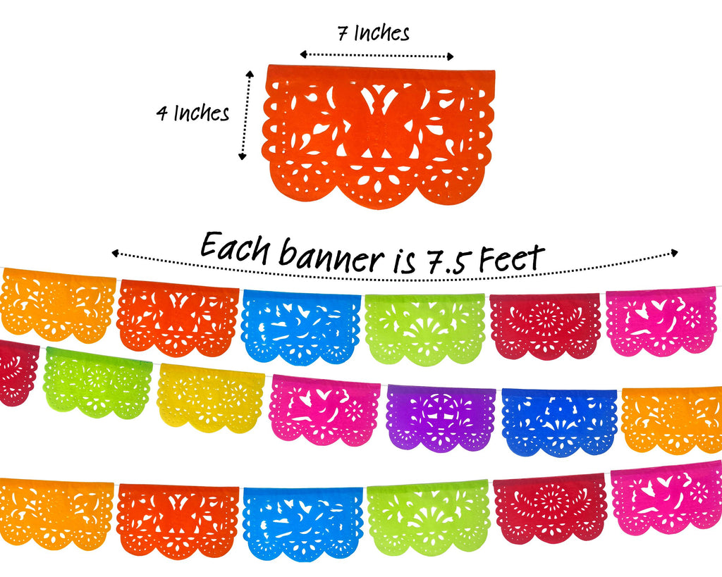 mulitcolor Mexican paper garlands hanging decor