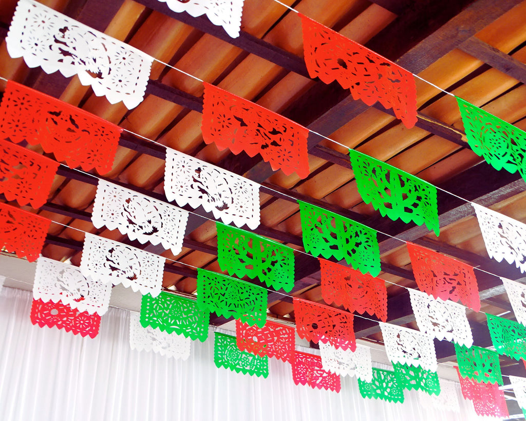 tricolor Papel Picado para Dia de la independencia de mexico