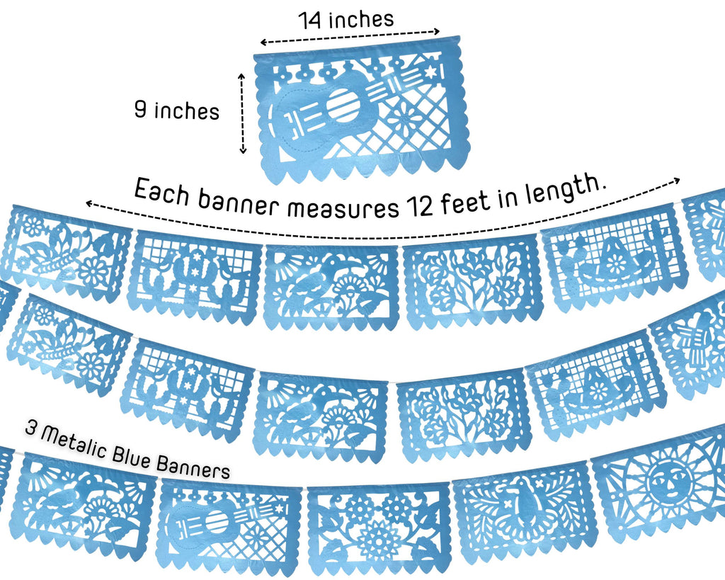 Mexican party banner blue