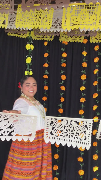 Papel Picado banners in fall colors