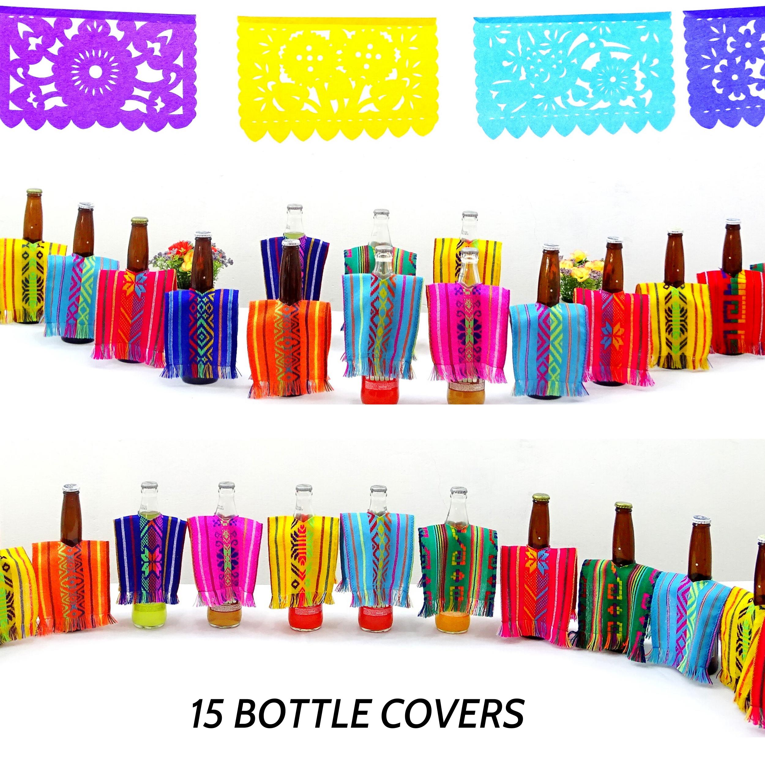 Authentic Fiesta Bottle Covers in Assorted Colors (15 Pack)