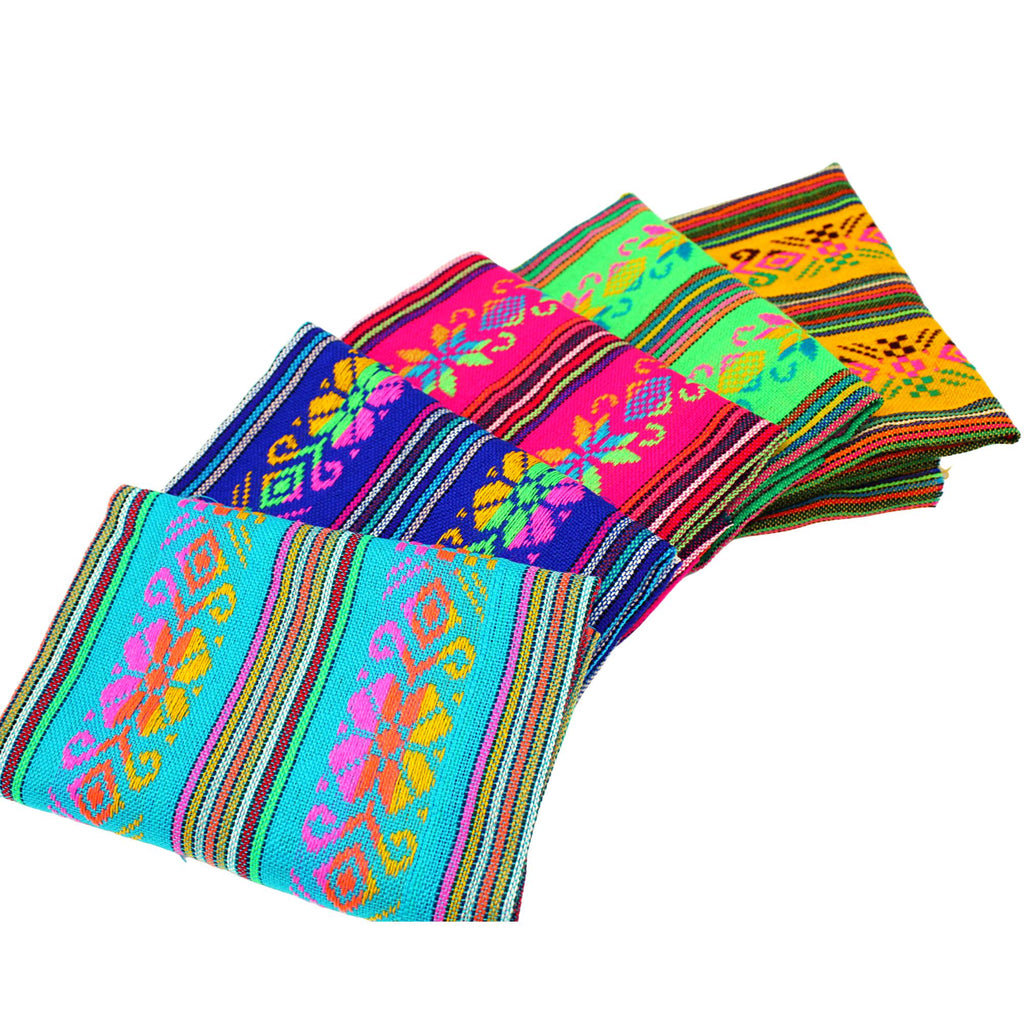 wedding decorations, mexican style decor, cinco de mayo stuff, brightly colored fabrics with flower designs, 