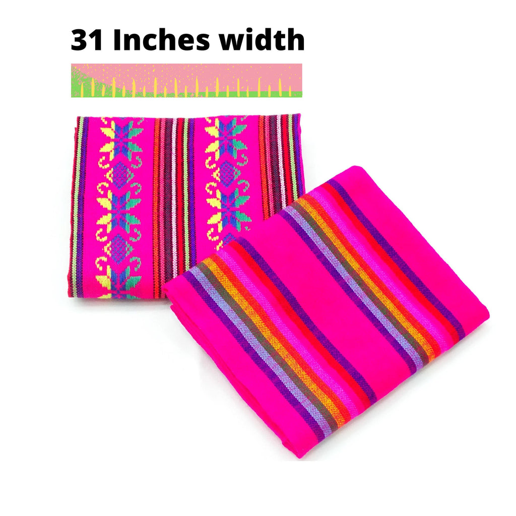 Tribal print sewing material, cotton fabric for masks by the yard,  two pink  yards , stripped leather