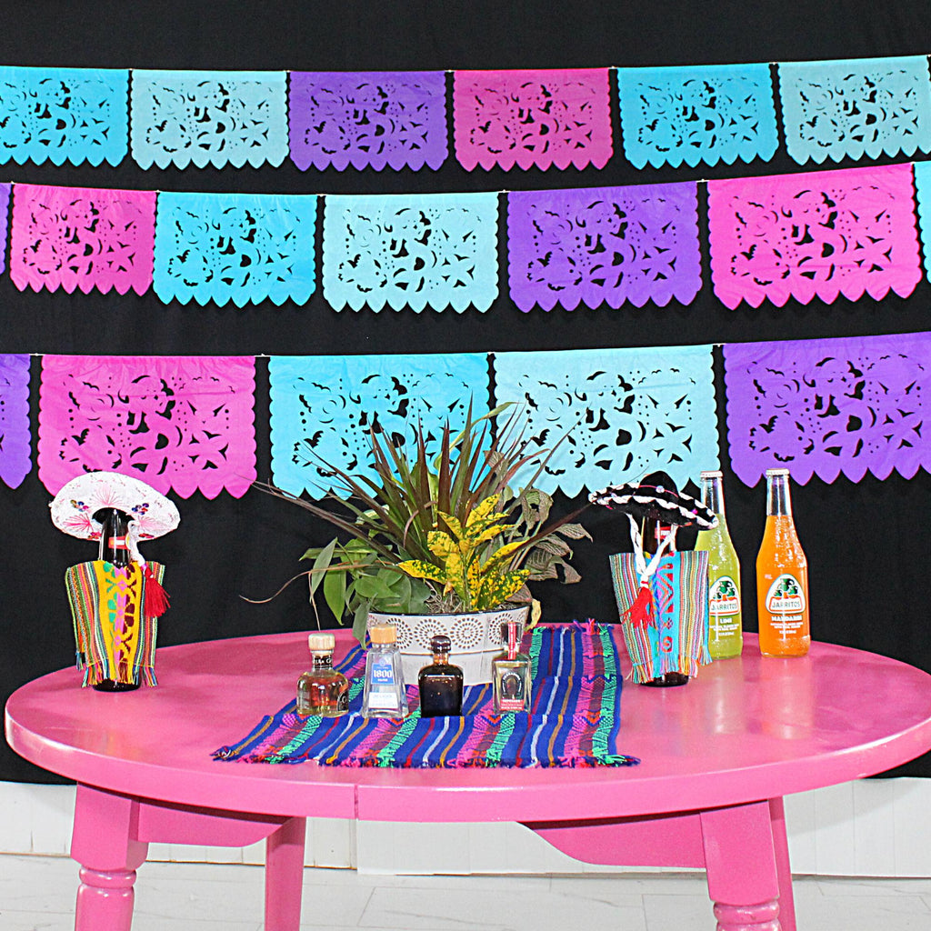 Colorful mermaid banner, decor your patio, entryways, and ceilings for your birthday party. Mexican fiesta decoration.