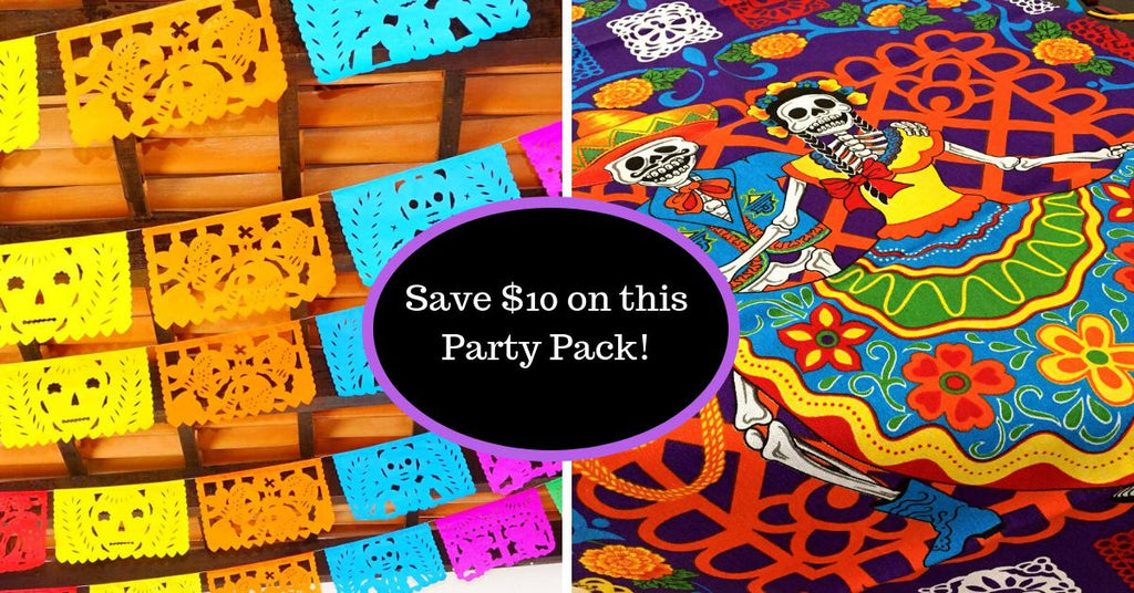 Colorful confetti, Party pack, Mexican Papel picado, Dia de muertos, Decoration for parties, Quinceañera, Bautizo.