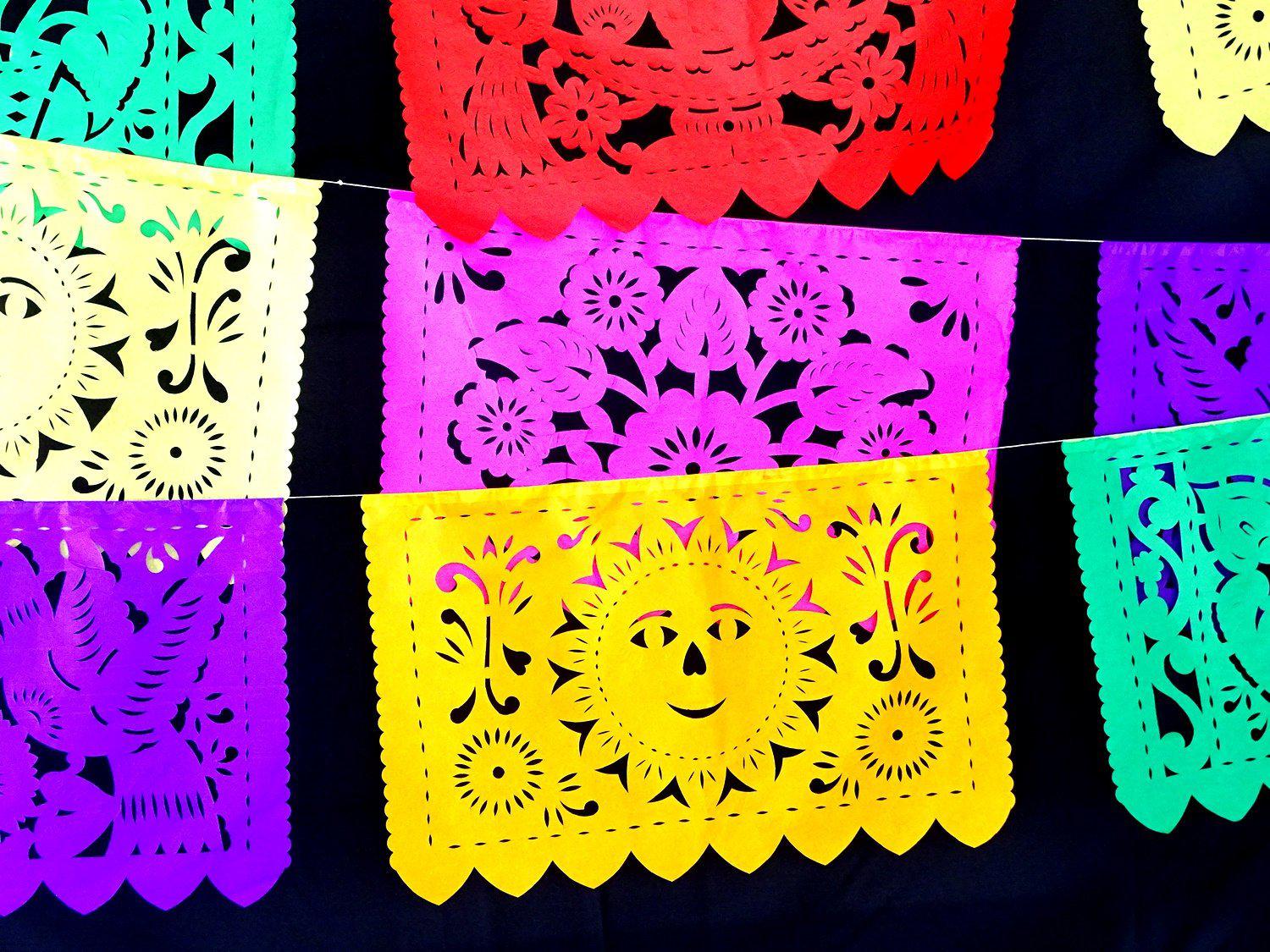Small Paper Picado Banner- Multicolor