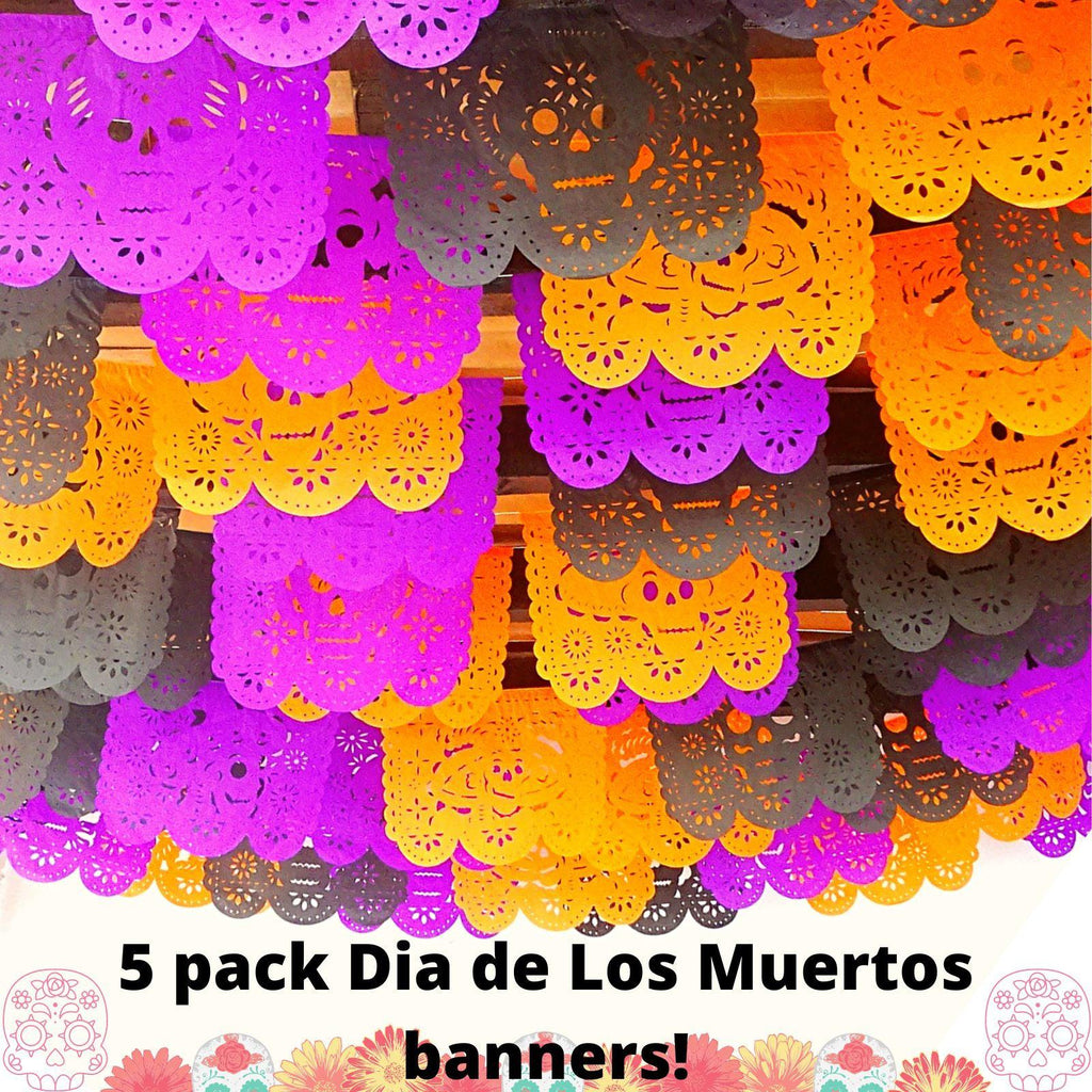 papel picado inspired by the mexican day of the dead, 