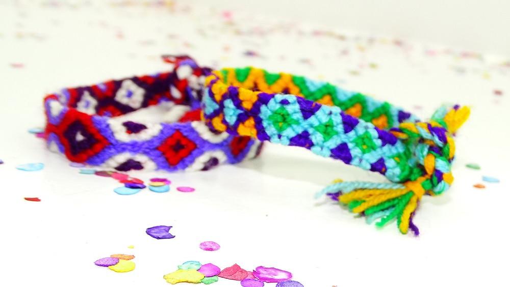 Mexican Bracelets - Ethnic Jewerly, 9 Inch Mexican Bracelet, Colorful Fabric Cuff, Friendship Bracelet.