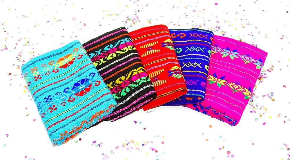 Mexican Fabric - Fiesta Party Decorations, Bohemian Fabric By The Half Yard, Taco Tuesday Decorations.