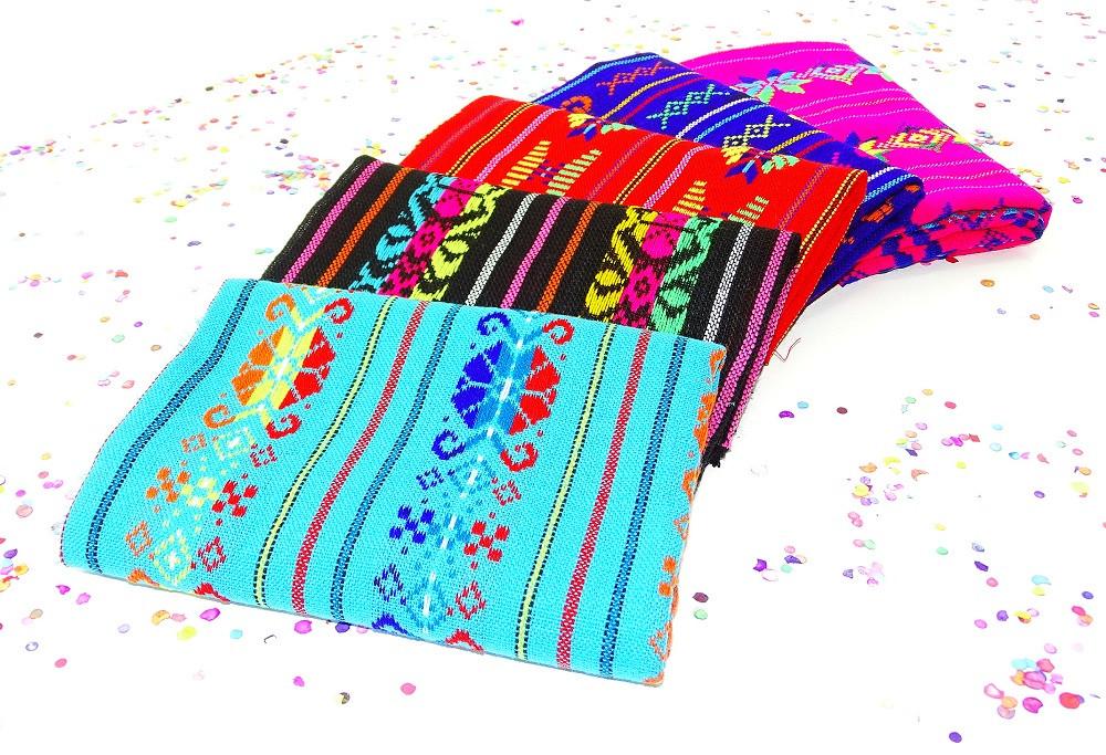 Mexican Fabric - Fiesta Party Decorations, Bohemian Fabric By The Half Yard, Taco Tuesday Decorations.