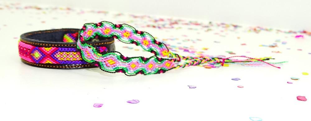 Mexican Fabric - Hippie Bracelet, Ethnic Jewerly, Leather Bracelet, Mexican Bracelet.