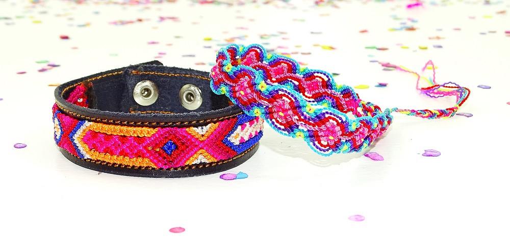 Mexican Fabric - Mexican Bracelet, Mexico Embroidered, Embroidered Mexican, Friendship Bracelet.