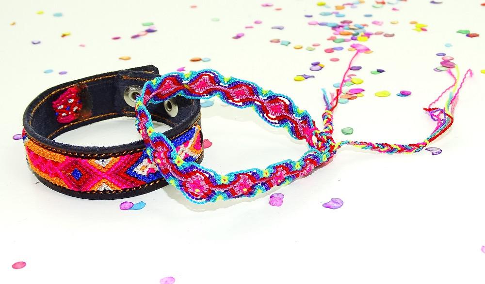 Mexican Fabric - Mexican Bracelet, Mexico Embroidered, Embroidered Mexican, Friendship Bracelet.