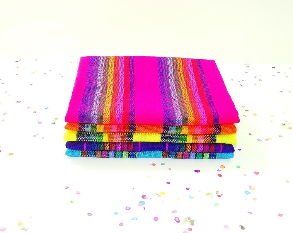 Mexican Fabric - Mexican Fabric Half Yards, Aztec Fabric By The Half Yard, Mexican Striped Fabric, Ethnic Fabric Half Yard, Cinco De Mayo Party Decorations