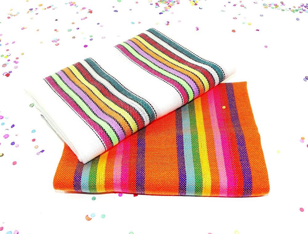 Mexican Fabric - Mexican Striped Fabric, Traditional Mexican Fabric, Fiesta Party Decor.