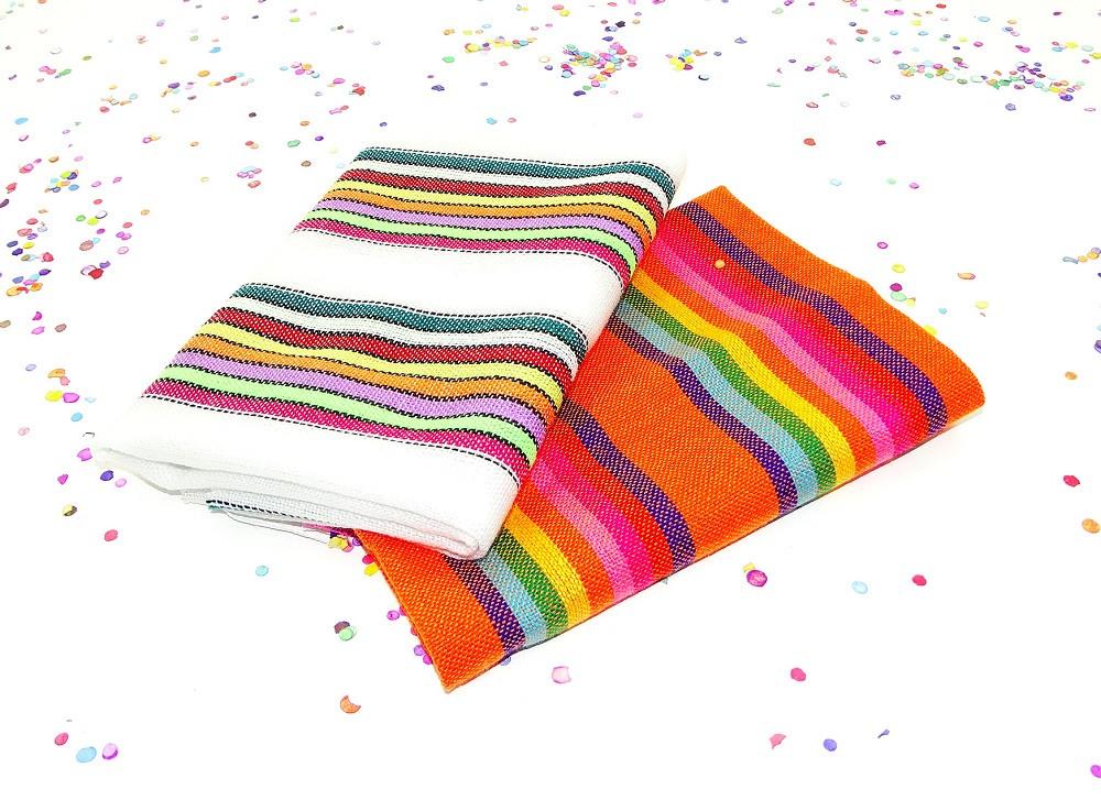 Mexican Fabric - Mexican Striped Fabric, Traditional Mexican Fabric, Fiesta Party Decor.