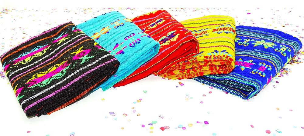 Mexican Fabric - Mexican Woven Fabric, Aztec Fabric By The Half Yard, Mexican Theme Decorations.