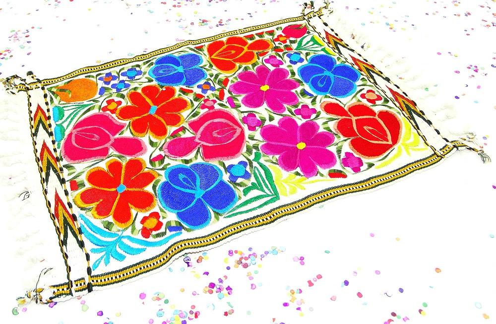 Mexican Fabric - Wedding Decor,Engagement Party, Fiesta Decoration, Center Piece, Mexican Embroidered Fabric.
