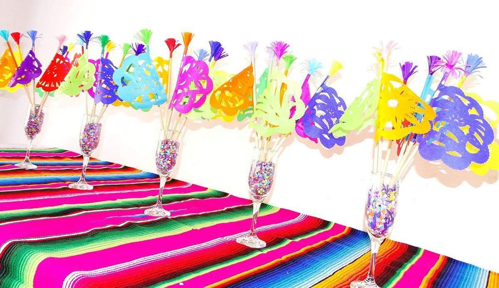 Mexican Paper Flags - 5 De Mayo Fiesta Flag Party Props Set Of 5/10 FLAG01