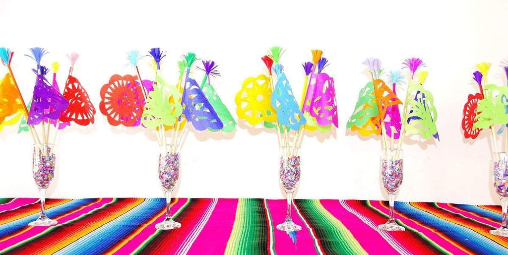 Mexican Paper Flags - 5 De Mayo Fiesta Flag Party Props Set Of 5/10 FLAG01