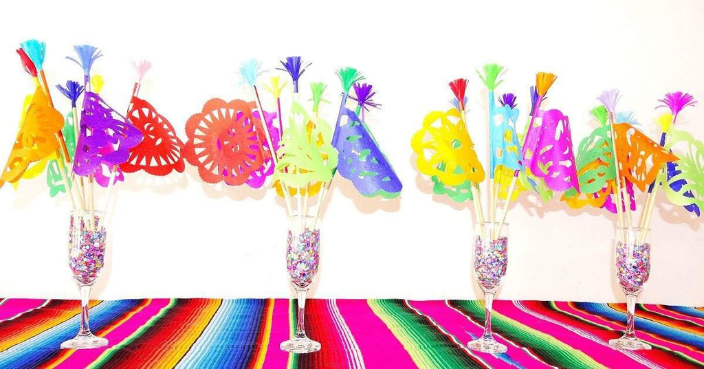 Mexican Paper Flags - 5 De Mayo Fiesta Flag Party Props Set Of 5/10 FLAG01