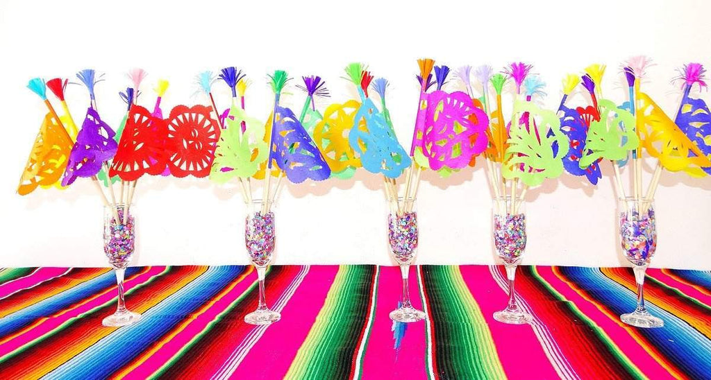 Mexican Paper Flags - 5 De Mayo Fiesta Flag Party Props Set Of 5/10 FLAG01