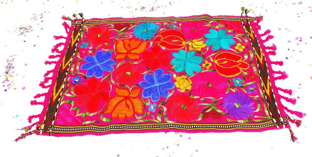 Mexican Table Runner - Fiesta Decoration, Cinco De Mayo, Center Piece, Mexican Embroidered Fabric, Mexican Party Decorations.
