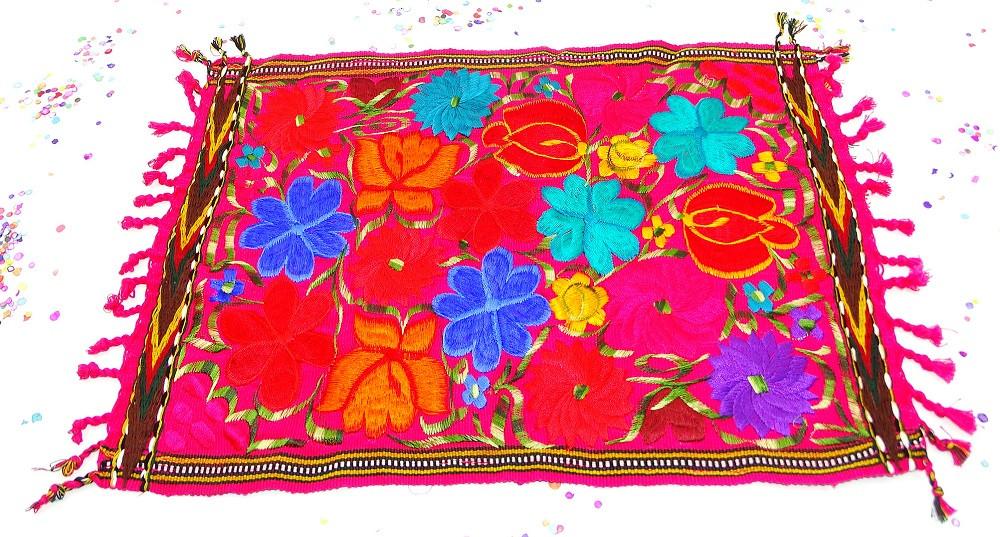 Mexican Table Runner - Fiesta Decoration, Cinco De Mayo, Center Piece, Mexican Embroidered Fabric, Mexican Party Decorations.