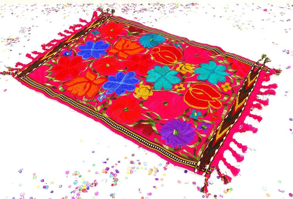 Mexican Table Runner - Fiesta Decoration, Cinco De Mayo, Center Piece, Mexican Embroidered Fabric, Mexican Party Decorations.