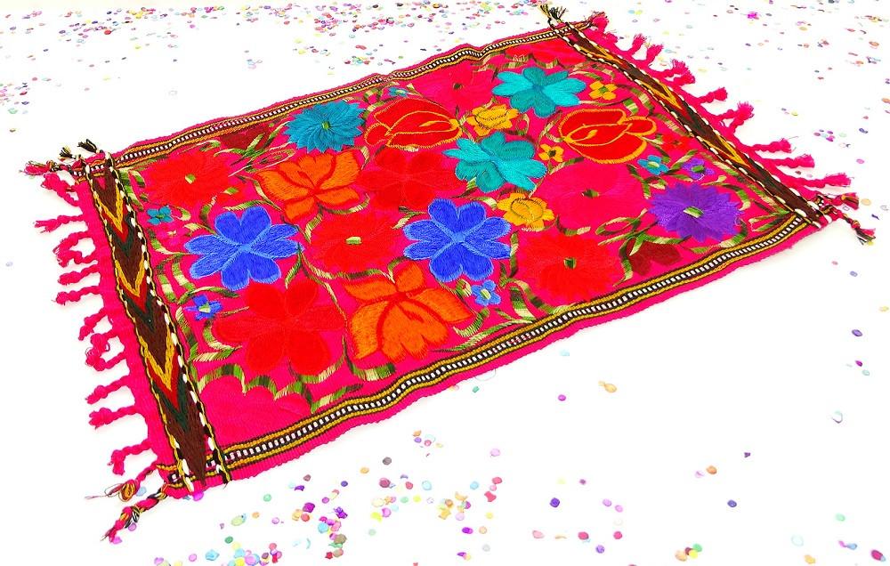 Mexican Table Runner - Fiesta Decoration, Cinco De Mayo, Center Piece, Mexican Embroidered Fabric, Mexican Party Decorations.