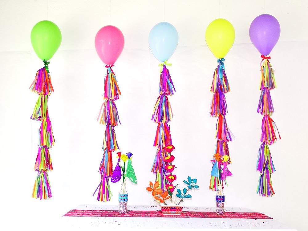 Mexican Balloon Tassels in Multi-Color (5 Pack)