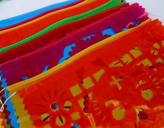 Papel Picado Banners - Day Of The Dead Banner, MULTICOLOR LARGE 16ft, Papel Picado Banner, Mexico Party Decoration,Cinco De Mayo