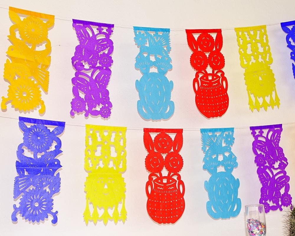 Papel Picado Banners - Mexican Party Decorations, Fiesta Party Banners, Papel Picado Paper Banners