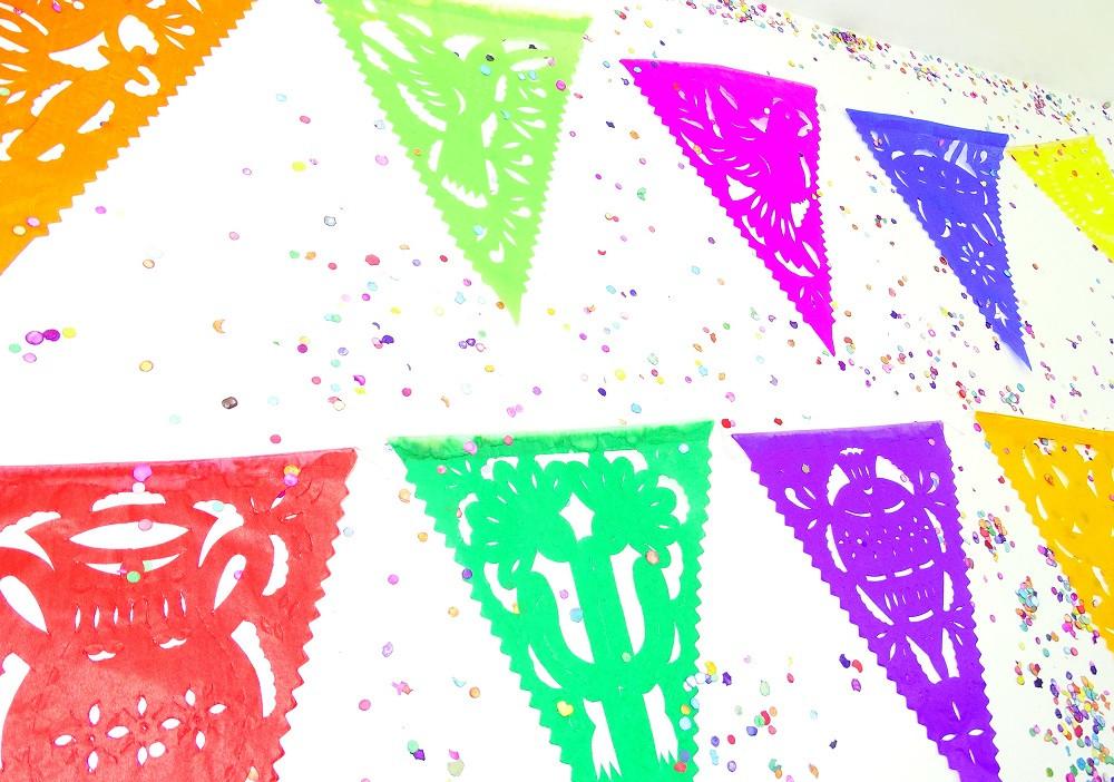 Papel Picado Banners - Mini Paper Mexican Banner, Aztec Home Decor, Paper Picado Garland, Fiesta Decoration, Buy One Get One Free.