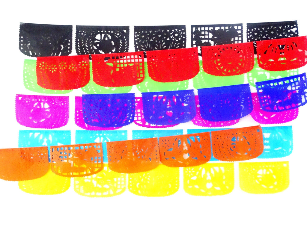 Papel Picado Banners - Papel Picado Banners, 8 Pack Banners, Paper Mexican Banner 96 Feet Long, Engagement Banner, Fiesta Baby Shower, Birthday Banners, Weddings