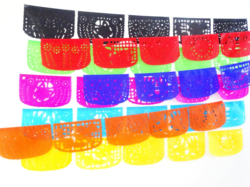 Papel Picado Banners - Papel Picado Banners, 8 Pack Banners, Paper Mexican Banner 96 Feet Long, Engagement Banner, Fiesta Baby Shower, Birthday Banners, Weddings