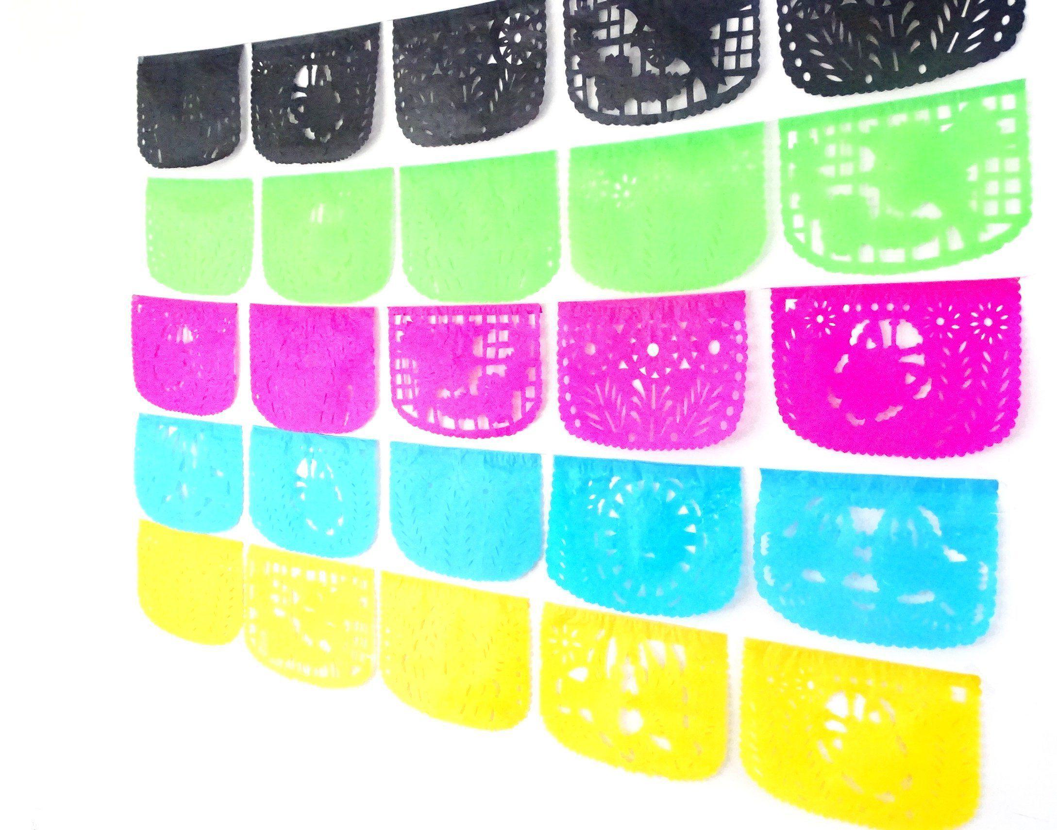 Mexican Papel Picado Banner in Multi-Color (5 Pack)