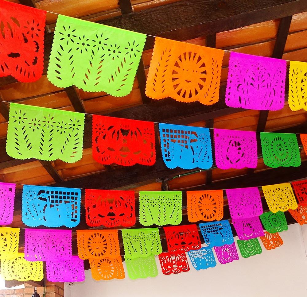 Papel Picado - Cinco De Mayo Papel Picado Decorations Over 50ft Long WS100